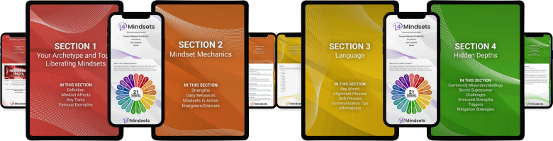 14Mindsets Silver Package Report with sections on mindset mechanics and language.